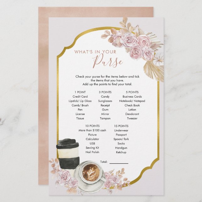 Papier L'amour Boho est en train de brasser Jeux de conte (Devant / Derrière)