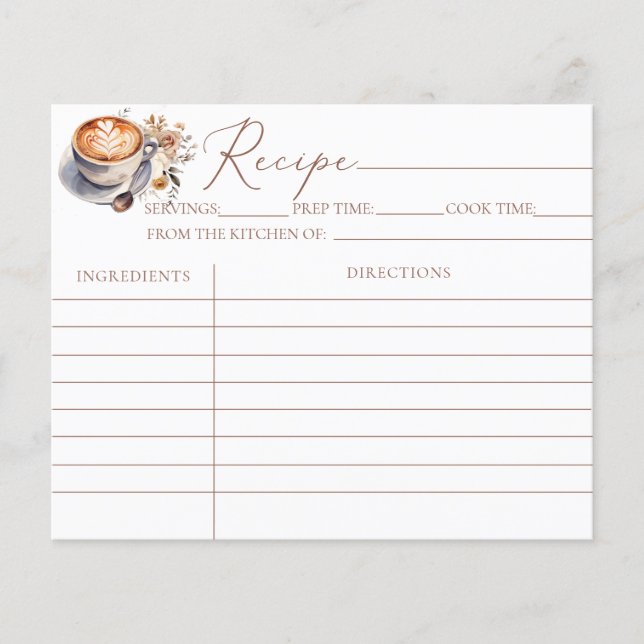 Papier L'amour brasse du café Fête des mariées Recette Ca (Devant)