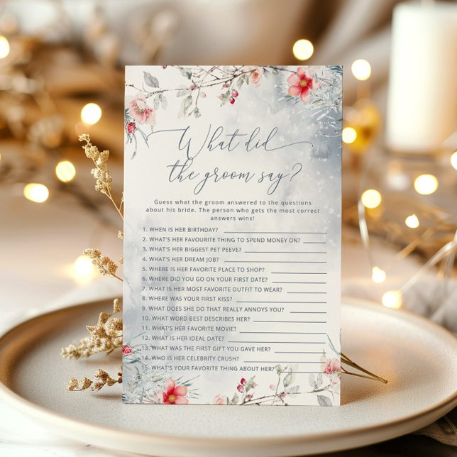 Papier L'amour dans la neige Qu'est-ce que le marié a dit (Créateur téléchargé)