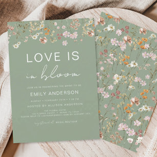 Papier L'amour est dans la Fête des mariées Fleur sauvage