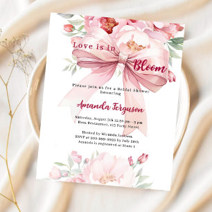 Papier L'amour est en fleur arc rose Invitation de la dou