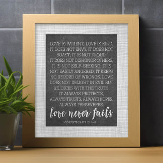 Papier L'amour est le patient L'amour est un genre d'impr
