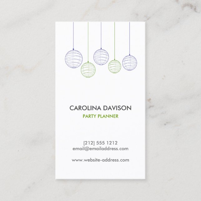 PAPIER LANTERNS Business Card Visitenkarte (Vorderseite)