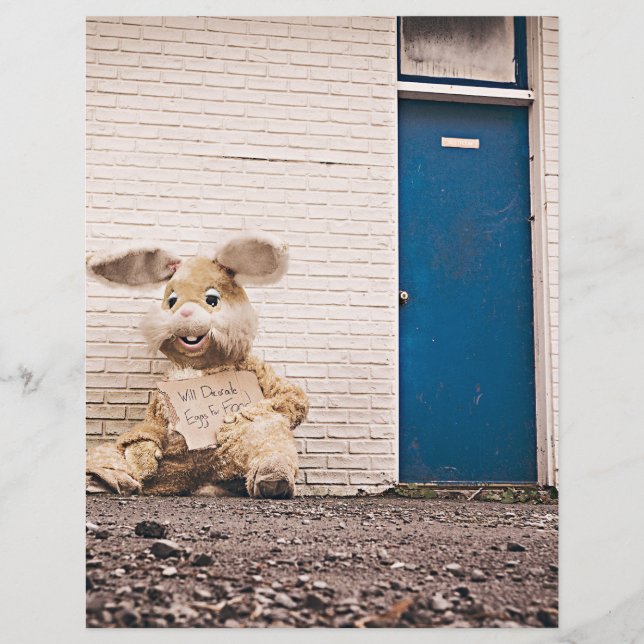 Papier lapin de Pâques drôle (Devant)