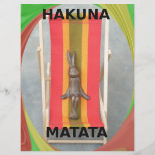 Papier Lapin Relaxant Hakuna Matata Vector Artwork