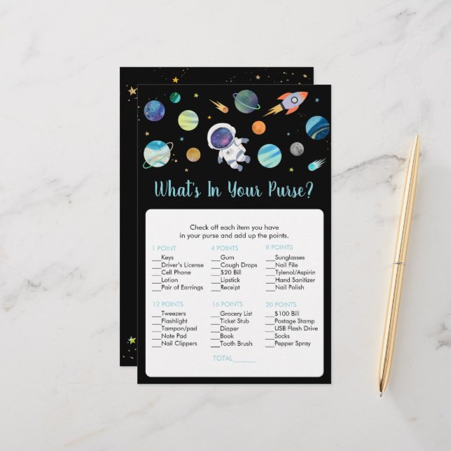 Papier L'astronaute spatiale Ce qui se passe dans votre s (Devant/Arrière en situation)