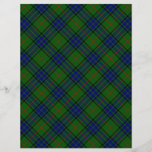 Papier Lauder tartan bleu vert plaid