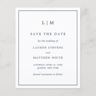 Papier Lauren Marine Bleu Budget Mariage Enregistrer la d