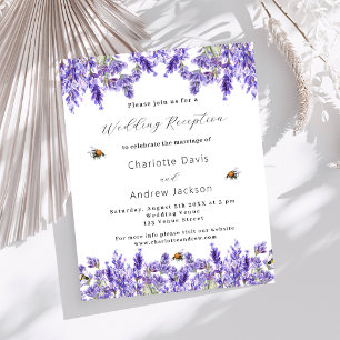 Papier Lavande d'aquarelle mariage invitation