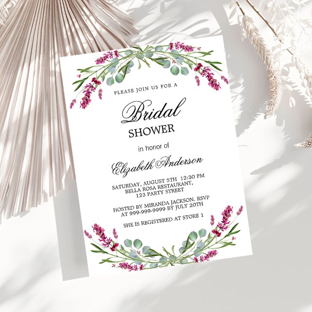Papier Lavande de douche nuptiale invitation budget rose (Créateur téléchargé)
