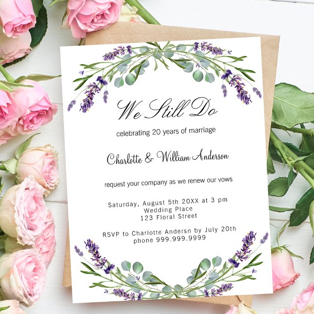 Papier Lavande fleurs violettes budget voeu renouvellemen (Créateur téléchargé)