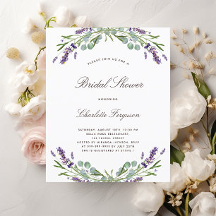 Papier Lavande nuptiale florale invitation à la douche