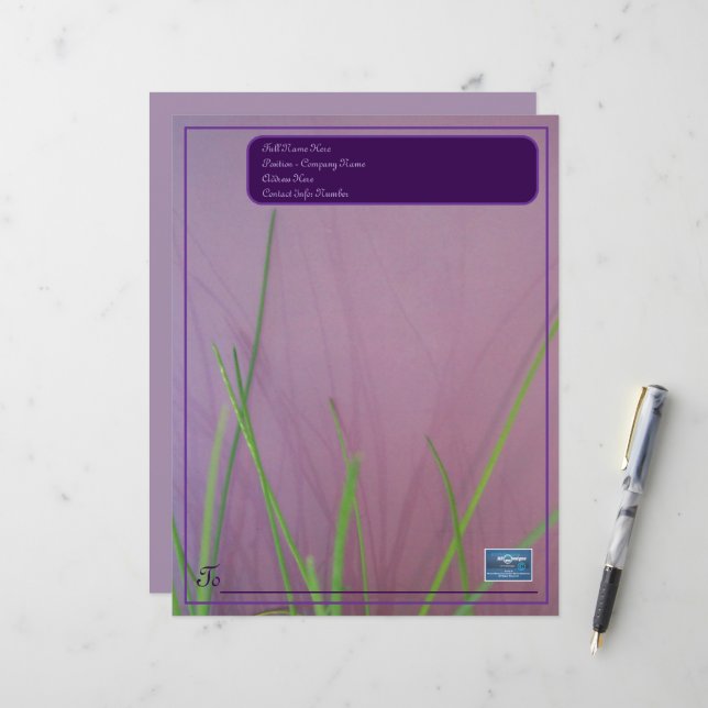 Papier (Lavendel) RFPMDesign ©️ 2024 (Vorderseite/Rückseite Beispiel)