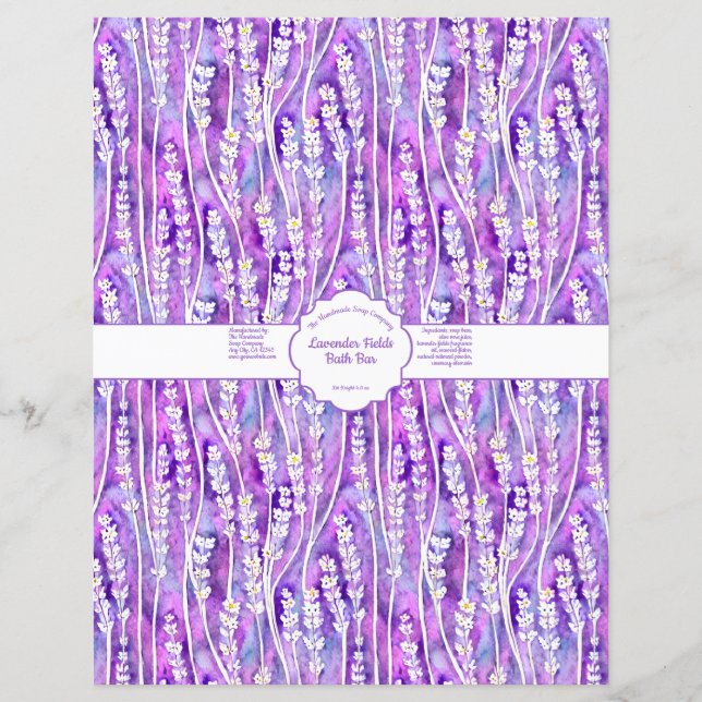 Papier Lavender Fields Enveloppe savon (Devant)