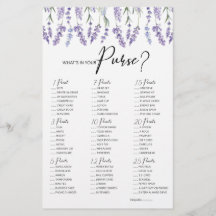 Lavender What's In Your Purse Game