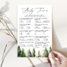 Papier L'aventure attend le jeu de bébé de forêt trivia