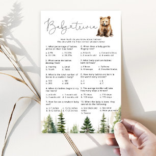 Papier L'aventure attend l'ours sauvage jeu de bébé trivi