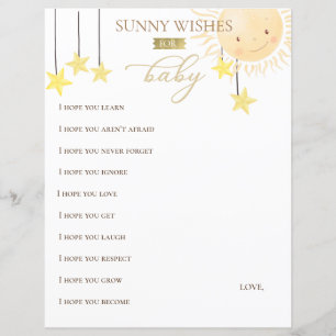 Papier Le Baby shower de soleil Little Sonny