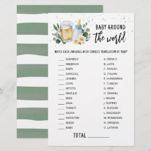 Papier Le Bébé Brasse Bébé Dans Le Monde Jeu