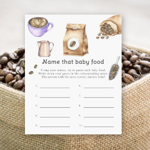 Papier Le bébé brasse du café - Nom que l'alimentation po
