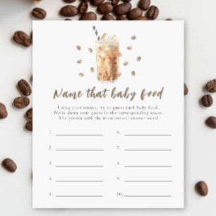Papier Le bébé brasse du café - Nom que l'alimentation po