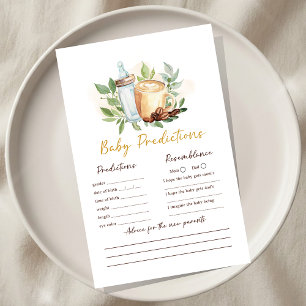 Papier Le bébé prépare un jeu de prédictions de douche à 