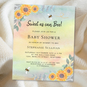 Papier Le budget doux comme peut être Baby shower invitat