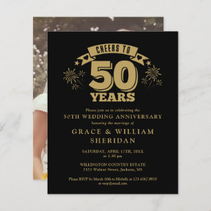 Papier Le budget encourage à 50e anniversaire Invitation 