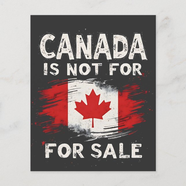 Papier Le Canada n'est pas à vendre Trump Président (Devant)