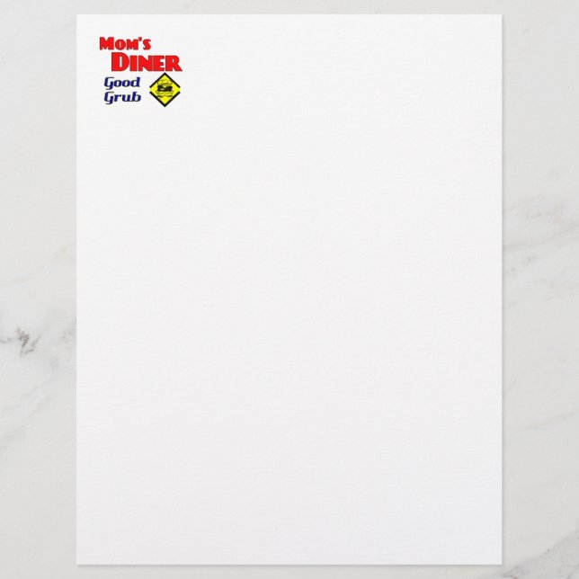 Papier Le dîner de maman Bon Grub Drôle Retro Dit (Devant)