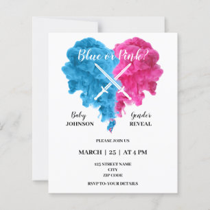 Papier Le genre de boxe révèle les invitations de la fête
