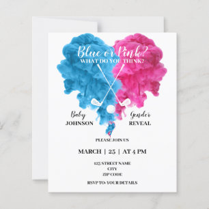 Papier Le genre de golf révèle des invitations