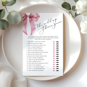 Papier Le jeu de chaussures mariage Pink Bow Bridal