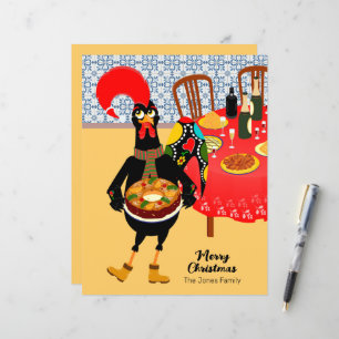 Papier Le Rooster Portugais aime le gâteau du roi