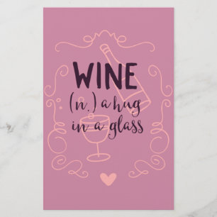 Papier Le vin drôle est un trou dans un verre