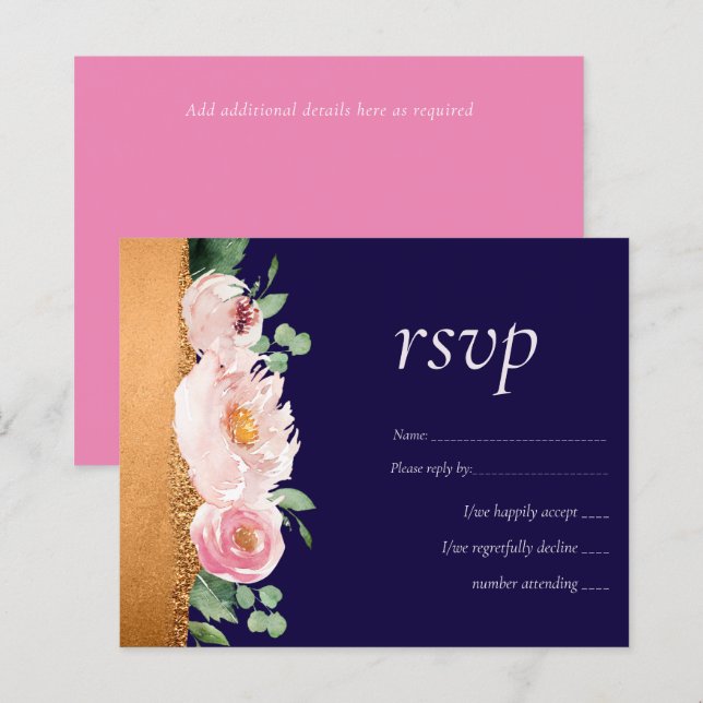 Papier LeahG Budget Rose Glamor Girly Mariage (Devant / Derrière)