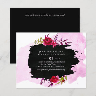 Papier LeahG Budget Rose Rose Noir Mariage moderne