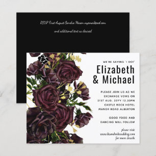 Papier LeahG BUDGET Roses Sombre PLUME Mariage