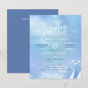 Papier LeahG BUDGET Snowy Mountain Wedding Invitation
