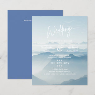 Papier LeahG BUDGET Snowy Mountain Wedding Invitation