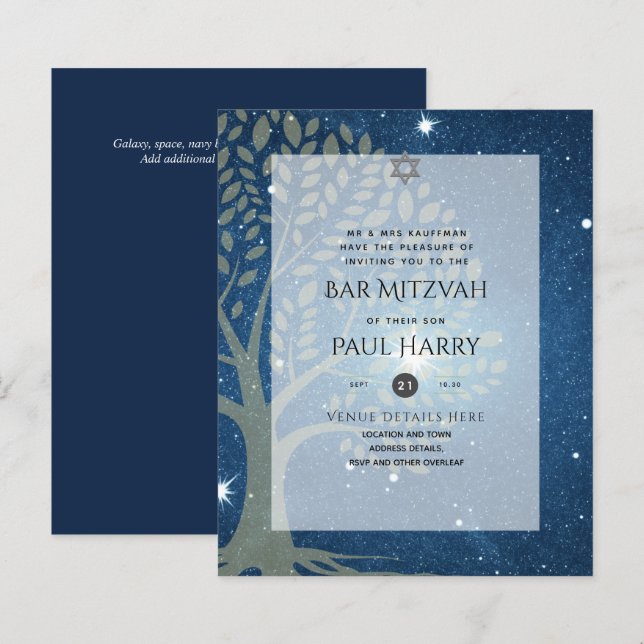 Papier LeahG Elegant Chic Bar Mitzvah Juif Torah Chic (Devant / Derrière)