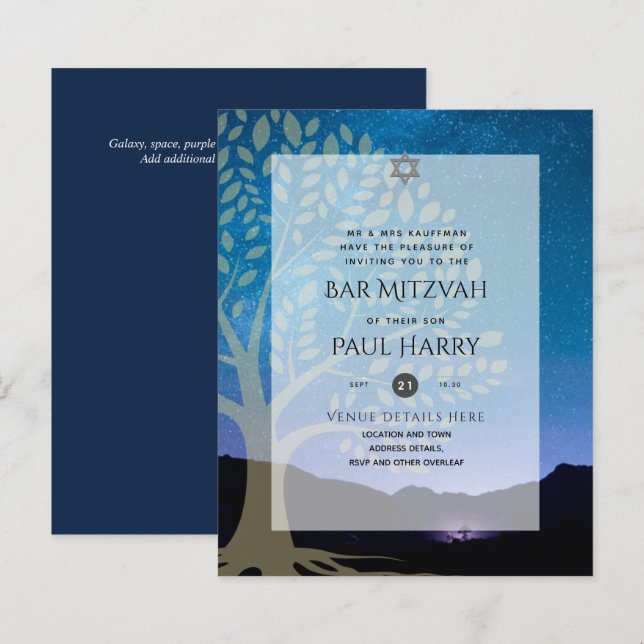 Papier LeahG Elegant Chic Bar Mitzvah Juif Torah Chic (Devant / Derrière)