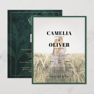 Papier LeahG Emerald Forest Green Wedding INVITE