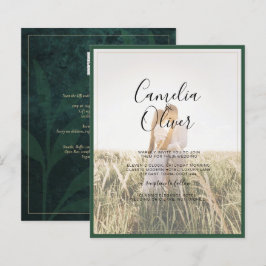 Papier LeahG Emerald Green Photo Overlay Mariage Inviter