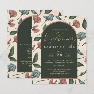 Papier LeahG Emerald Green Terracotta Gold Mariage de aut