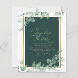 Papier LeahG Eucalyptus Green Gold MARIAGE QR CODE