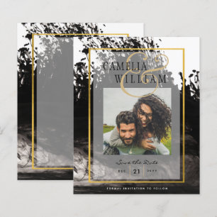 Papier LeahG Mariage PHOTO Black Gold ENK Date de sauvega