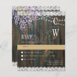 Papier LeahG Purple WISTERIA Rustic Lace Mariage