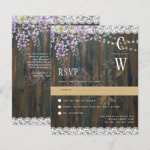 Papier LeahG Purple WISTERIA Rustic Lace Mariage