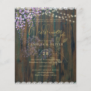 Papier LeahG Rustic WISTERIA Dentelle Floral Wedding INVI